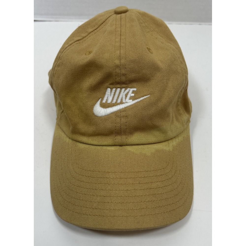 Nike Sportswear Unisex Heritage86 Futura Yellow Gold Hat Cap Swoosh StrapBack